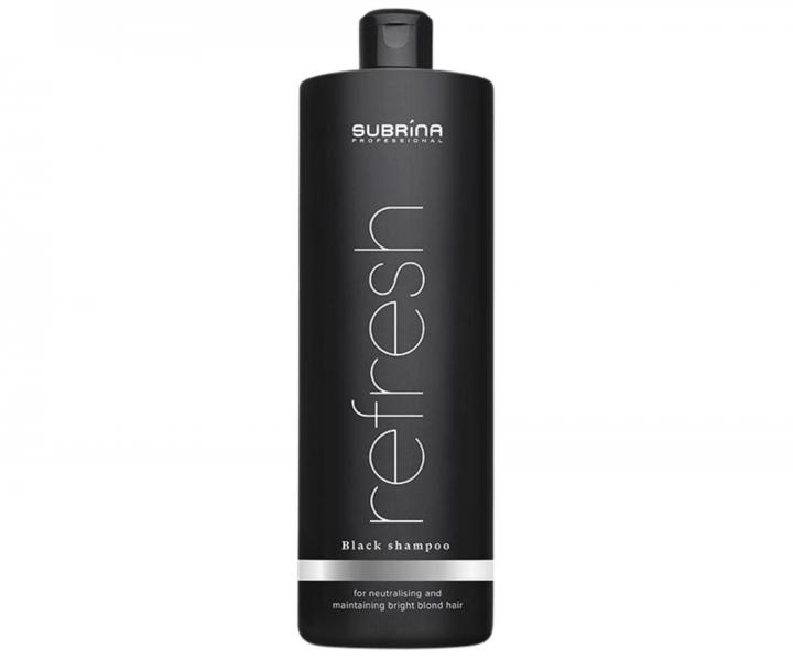 �ampon pro udr�en� platinov�ho odst�nu vlas� Subrina Professional Refresh Black Shampoo - 1000 ml