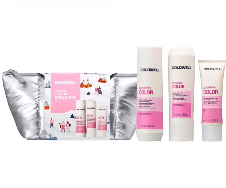 D�rkov� sada pro z��ivou barvu a lesk vlas� Goldwell Dualsenses Color Brilliance Set + kosmetick� ta�ti�ka zdarma