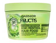 Hydrata�n� maska pro mastn� ko��nky a such� vlasy Garnier Fructis Hydra-Refreshing Kiwi Menthol Hair Food - 400 ml