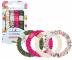 Ozdobn� sat�nov� gumi�ky Invisibobble Beauties - 4 ks - kr�mov�, r��ov�, olivov� zelen�, b�l� se vzorem