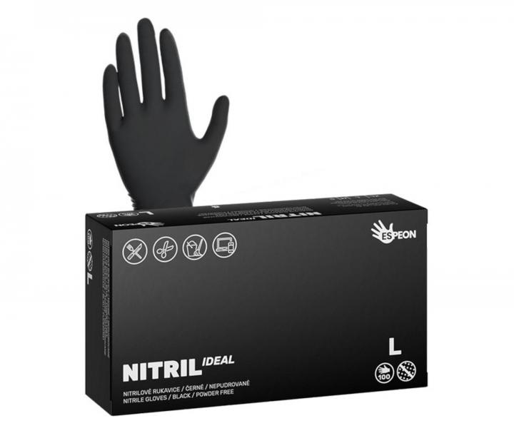 Nitrilové rukavice Espeon Nitril Ideal - 100 ks, černé, velikost L