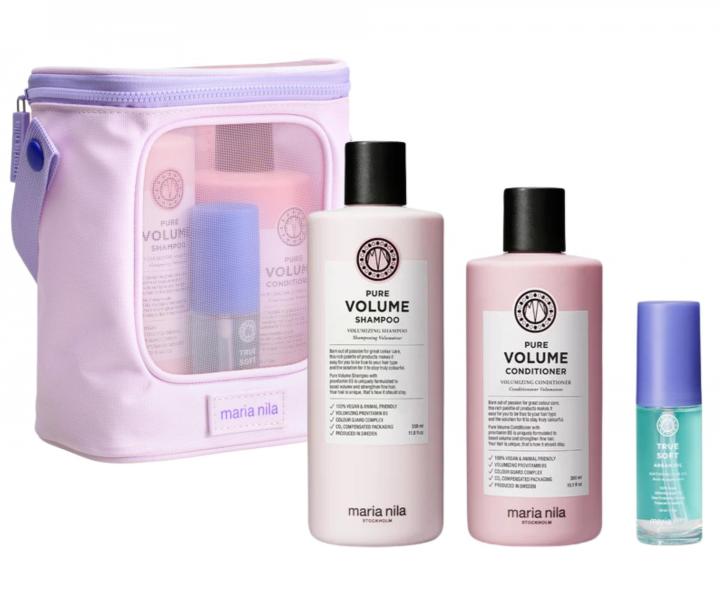 Dárková sada pro objem jemných vlasů Maria Nila Pure Volume + kosmetická taška zdarma