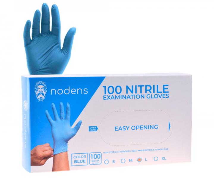 Nitrilové rukavice Nodens Nitrile Examination Gloves - 100 ks, modré, velikost L