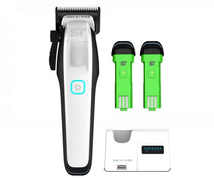 Profesion�ln� st�ihac� strojek s v�m�nn�mi bateriemi Supreme Trimmer Recharge STC779/W - b�l�