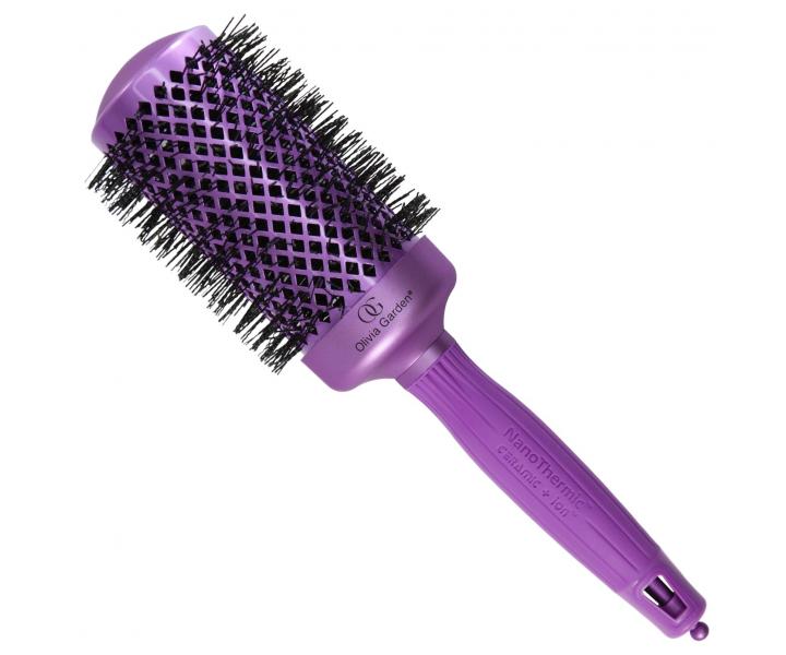 Kartáč s nylonovými štětinami Olivia Garden NanoThermic Thermal Violet Valentine - 54 mm