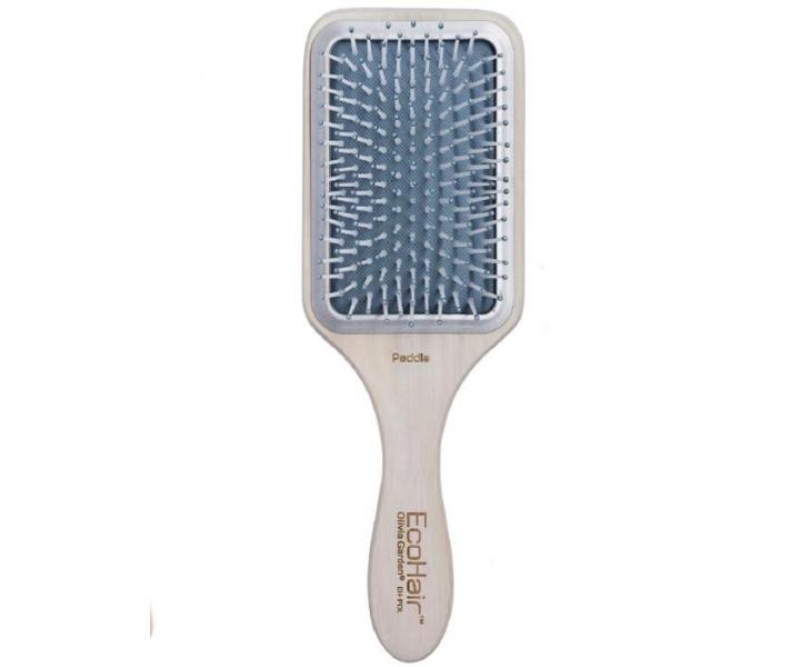 Bambusový plochý kartáč na vlasy Olivia Garden EcoHair Paddle EH-PAD - světle hnědý