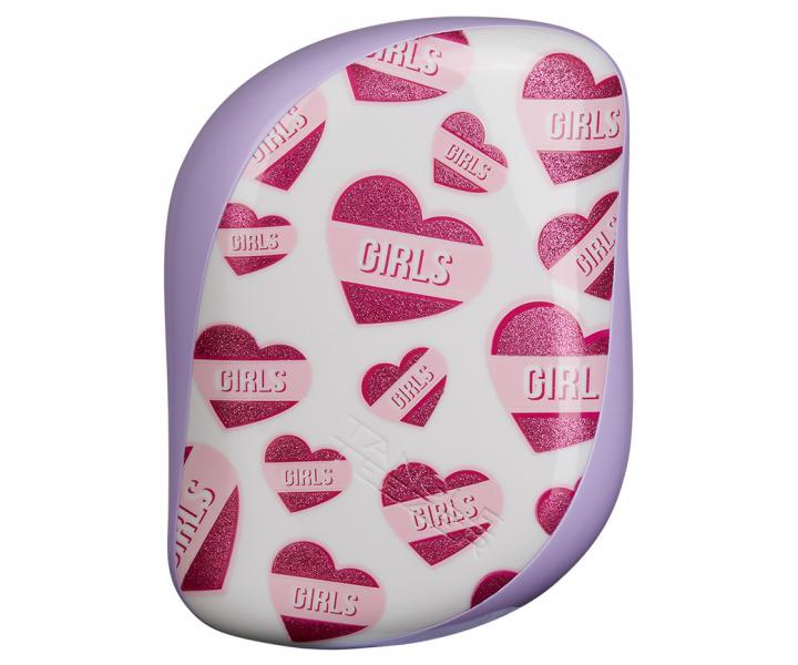 Kart na vlasy Tangle Teezer Compact - Girl Power, bl/fialov