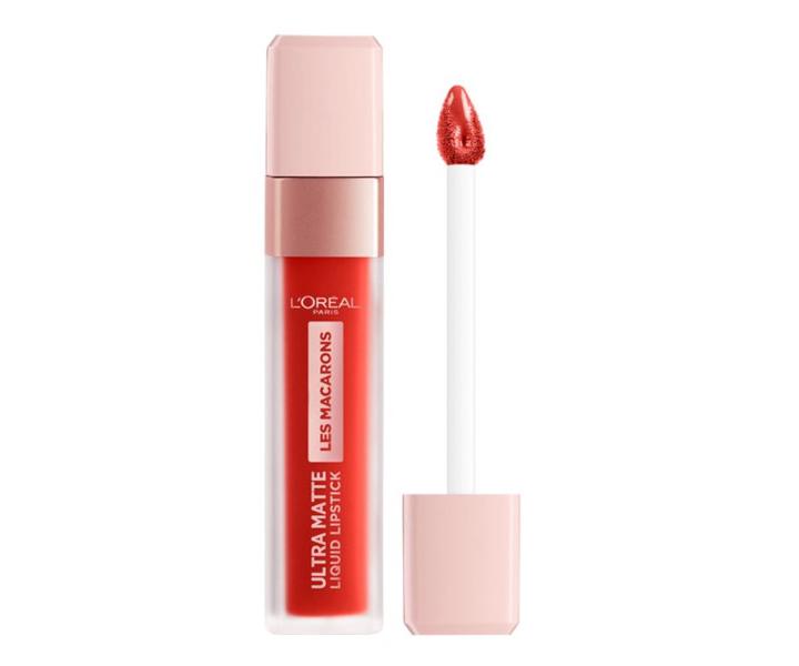 Matná tekutá rtěnka Loréal Paris Les Macarons - 832 - jahodová,  7,6 ml (bonus)