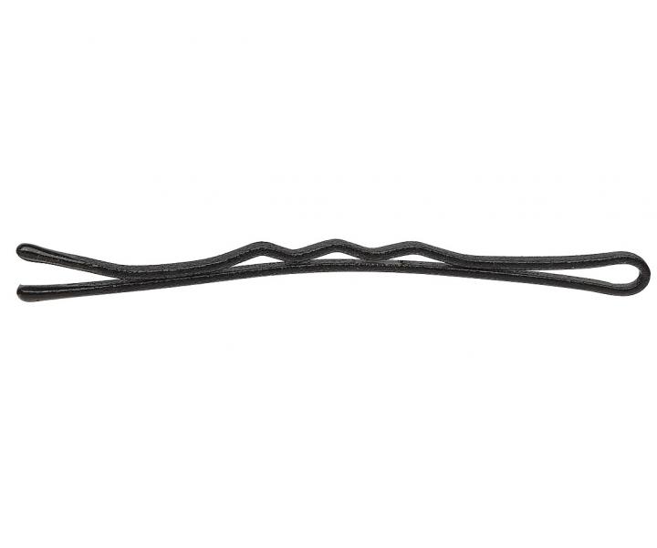 Vlnitá sponka Sibel Best Grips - 5 cm, matná černá - 250 g
