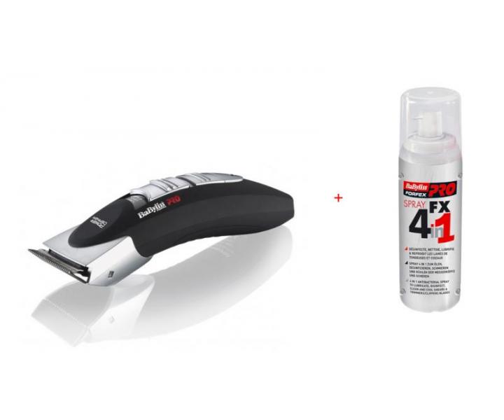 BaByliss Pro Strojek na vlasy FX672E + dezinfekn sprej