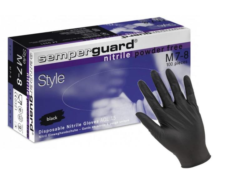 Nitrilov rukavice pro kadenky Semperguard, ern - vel. M (bonus)