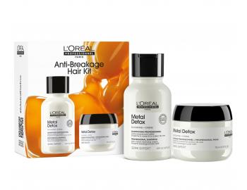 ada pro barven a pokozen vlasy LOral Professionnel Serie Expert Metal Detox - cestovn sada - ampon + maska