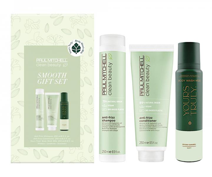 Dárková sada pro nepoddajné vlasy Paul Mitchell Smooth Gift Set + sprchové mléko zdarma