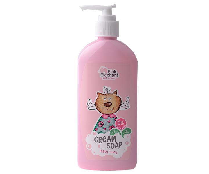 Krmov tekut mdlo pro dti Pink Elephant Cream Soap Kitty Lucy - 250 ml