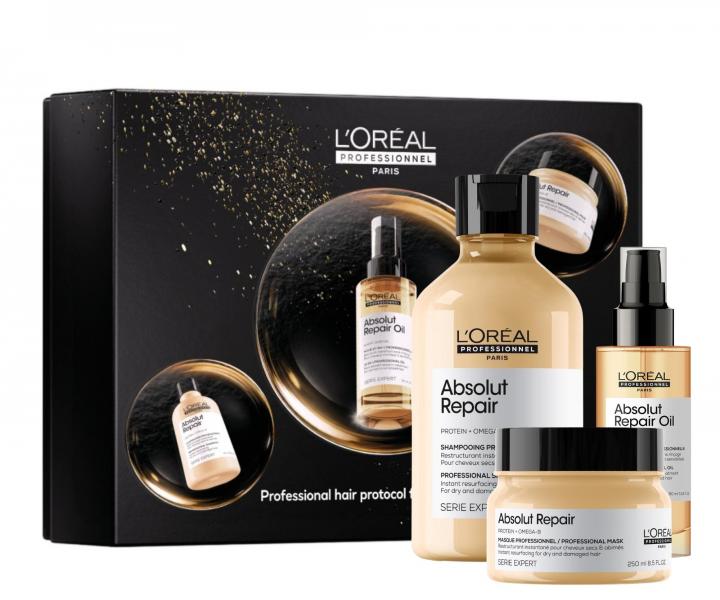 D�rkov� sada pro such� a po�kozen� vlasy Lor�al Professionnel Serie Expert Absolut Repair Trio