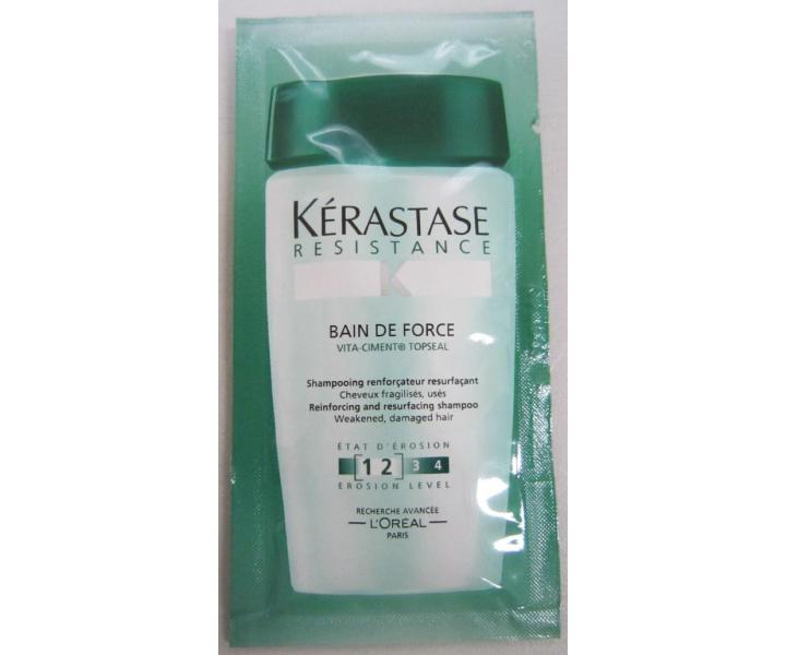 �ampon pro oslaben� vlasy bez objemu Bain de force 10 ml