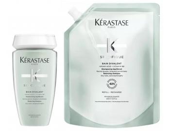 Zklid�uj�c� �ampon pro mastn� ko��nky a zcitliv�l� d�lky K�rastase Specifique Divalent - 250 ml + n�hradn� n�pl� 500 ml