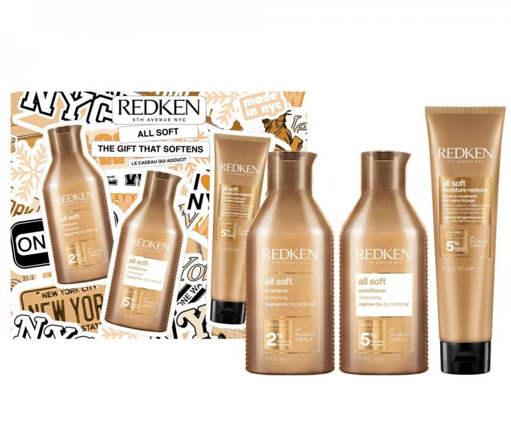 Vyivujc drkov sada pro such a kehk vlasy Redken All Soft