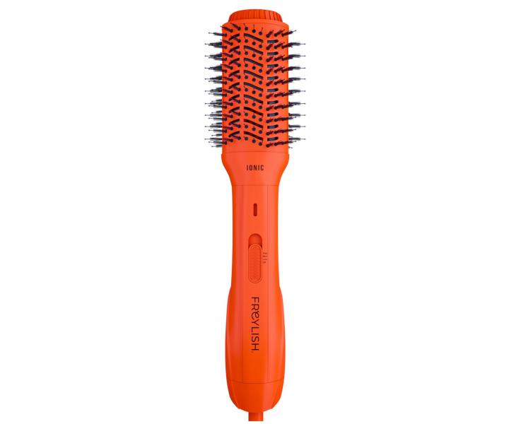 Oválný horkovzdušný kartáč na vlasy Freylish Hot Air Brush 2.0 - 1000 W, oranžový