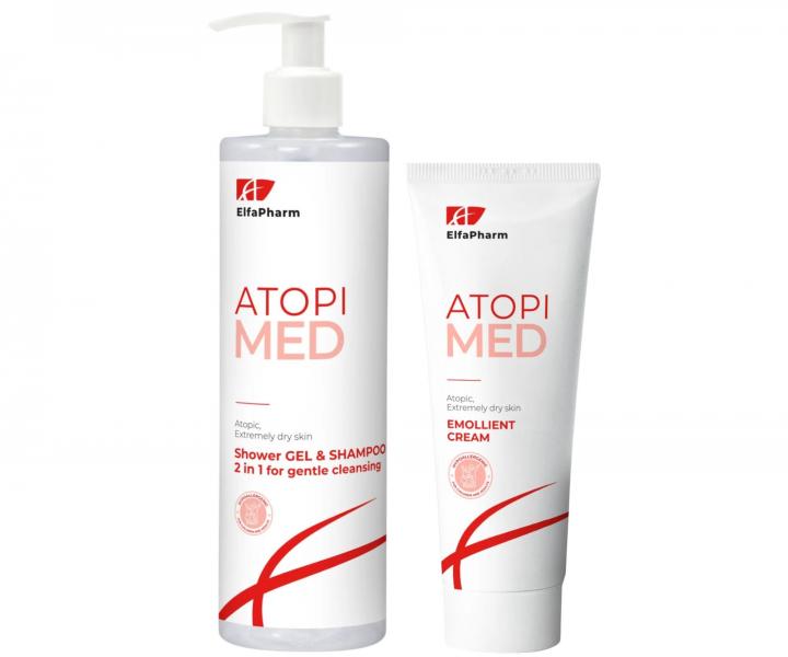 Sprchov� gel a �ampon pro atopickou a velmi suchou poko�ku Elfa Pharm Atopi Med 400 ml + kr�m 75 ml zdarma