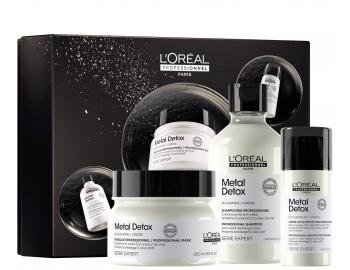 D�rkov� sada pro barven� a po�kozen� vlasy Lor�al Professionnel Serie Expert Metal Detox Trio