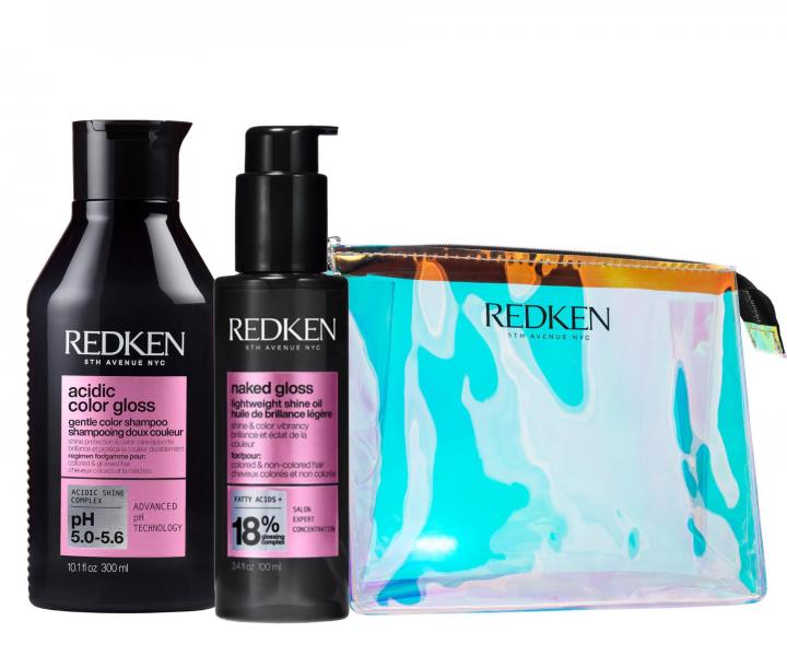 Sada pro zářivou barvu vlasů Redken Acidic Color Gloss + taštička zdarma