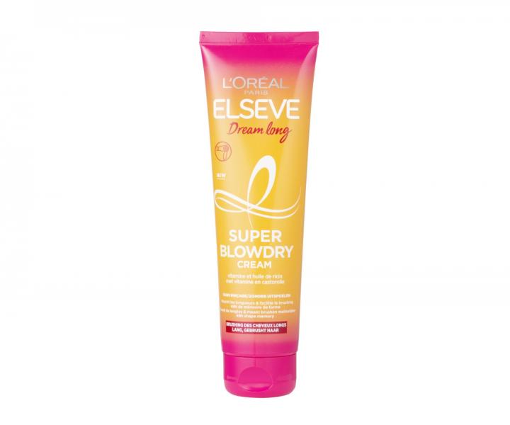 Termoochranný krém pro lámavé vlasy Loréal Elseve Dream Long Super Blowdry Cream - 150 ml