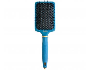 Kartáč na vlasy Olivia Garden NanoThermic Paddle Nylon Peacock