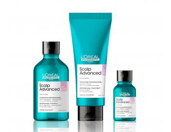 Péče o vlasovou pokožku Loréal Professionnel Scalp Advanced - sada pro zklidnění vlasové pokožky - šampon + péče + šampon 100 ml zdarma