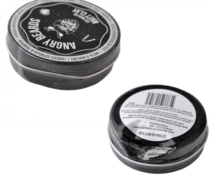 Matující hlína na vlasy Angry Beards Lee Man Go - 120 g - II. jakost -  promáčklý obal