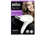 Cestovní fén na vlasy Braun Satin Hair 1 HD 180 - 1800W, bílý