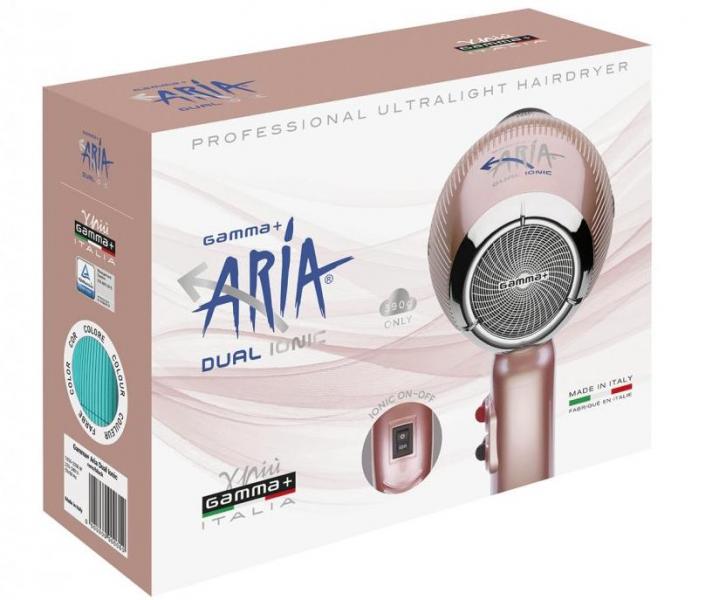 Fén na vlasy Gamma Piú Aria Dual Ionic - 2200 W, tyrkysový