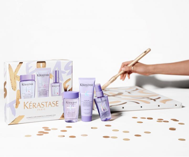 Dárková cestovní sada pro blond vlasy Kérastase Blond Absolu