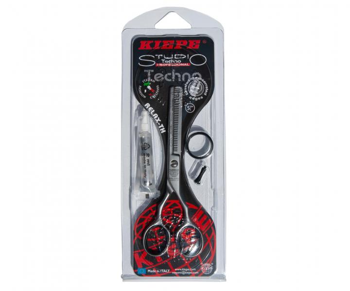 Efilační nůžky Kiepe Studio Techno Relax TH 2231 - 5,5" stříbrné, 36 zubů