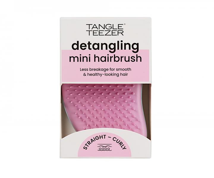 Kartáč na rozčesávání vlasů Tangle Teezer Original Mini Marine Teal and Rosebud - růžovo-tyrkysový