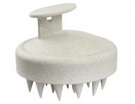 Silikonový masážní kartáč na pokožku hlavy Hairway Organica Silicone Head Massage Brush - béžový