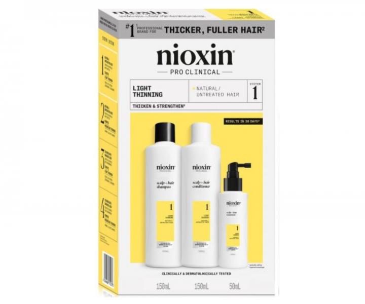 Sada pro mírně řídnoucí přírodní vlasy Nioxin System 1 Trial Kit No. 1