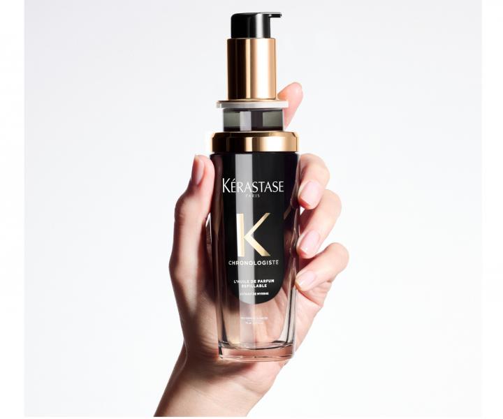 Parfémovaný olej na vlasy s výtažkem z myrhy Kérastase Chronologiste L'Huile De Parfum Refillable - 75 ml