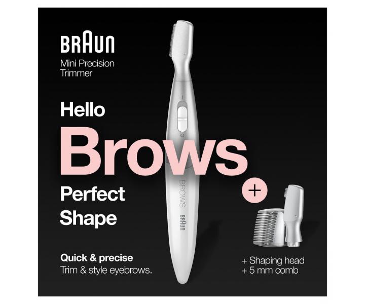 Zastřihovač obočí Braun Mini Precision Trimmer FG 1106 - bílo-stříbrný