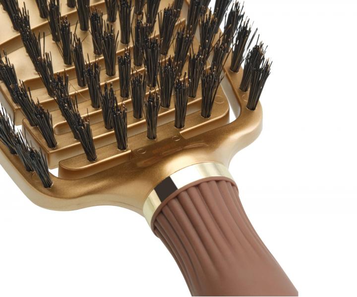 Plochý kartáč s kančími štětinami Olivia Garden Expert Flex