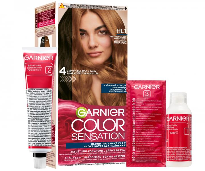 Permanentní zesvětlující barva na vlasy Garnier Color Sensation  - HL1 kaštanová blond