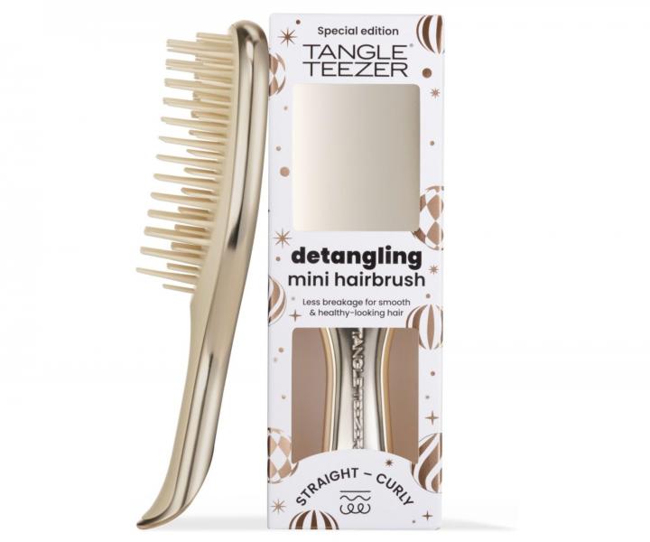 Cestovn� kart�� na roz�es�v�n� vlas� Tangle Teezer Ultimate Detangler Mini Chrome Champagne Gold - metalick� zlat�