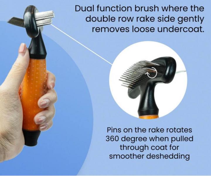 Oboustrann� vy�es�vac� h�eben na zv��ec� srst Wahl Professional Double Row Rake 58443 - oran�ov�