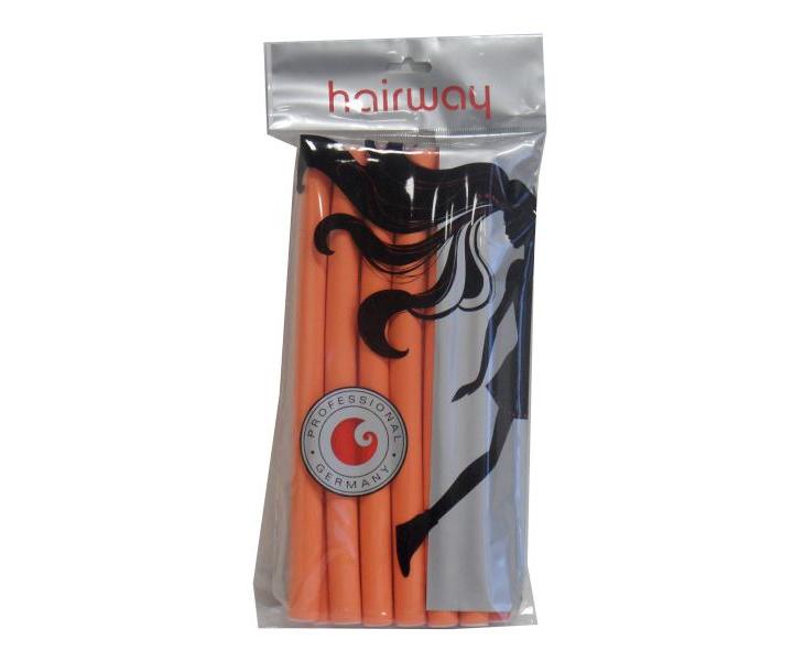 Ohebné natáčky na vlasy Hairway Flex - pr. 17 mm, oranžové - 12 ks