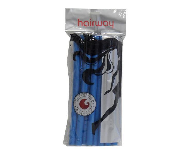 Ohebné natáčky na vlasy Hairway Flex - pr. 15 mm, modré - 12 ks