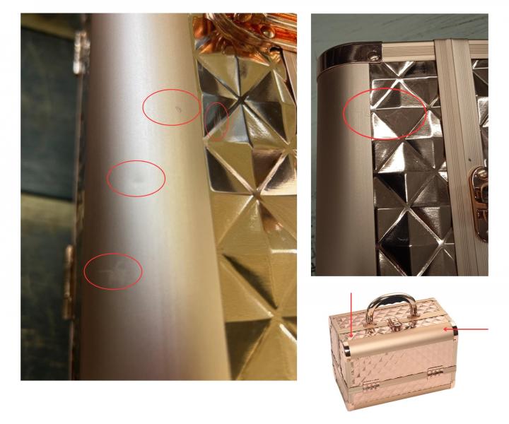 Profesionln kosmetick kufr Sibel - rose gold - II. jakost, povrchov vady