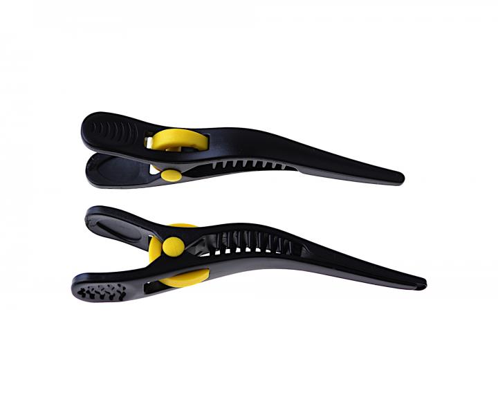 Klipsy do vlasů Duko 2524 10,2 cm - plastové, černé 2 ks