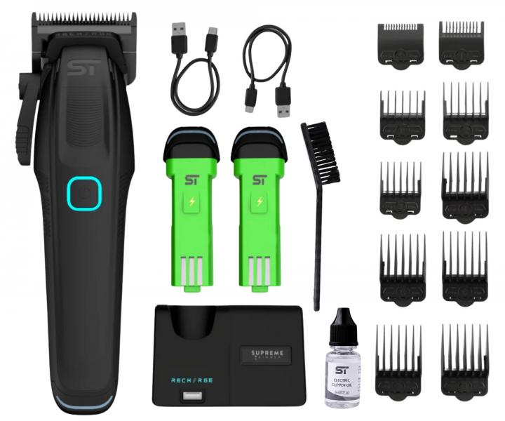 Profesion�ln� st�ihac� strojek s v�m�nn�mi bateriemi Supreme Trimmer Recharge STC779 - �ern�