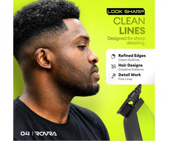 Profesion�ln� konturovac� strojek na vlasy s v�m�nn�mi kryty Rovra Supercut Professional Trimmer RT-89 - zelen�/b�l�/�ern�