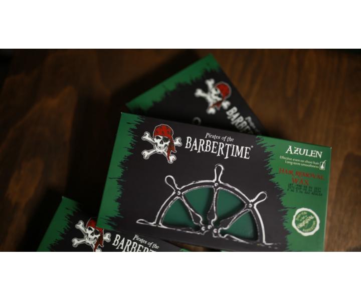 Depilační vosk Pirates of the Barbertime Hard Removal Wax Azulen - zelený, 500 g